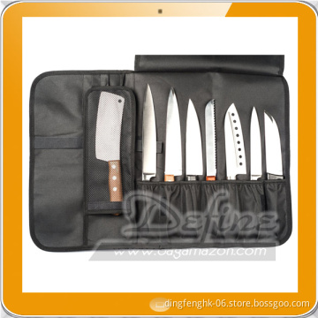 Portable 10 Compartment Knife Bag Organizer Chef Knife Case